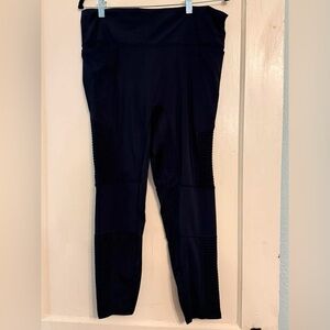 Fabletics Black High-Waist Moto Leggings
